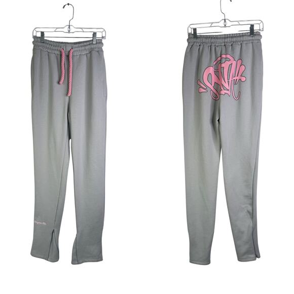 Syna World Synaworld Syna Logo Sweatpants Grey Spellout Forgive Me Gray Medium M - Picture 2 of 15